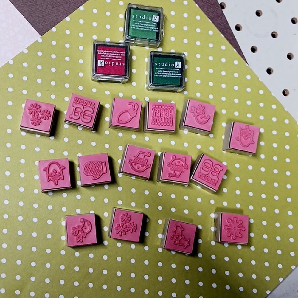 🔹️Holiday stamp set with ink - Picture 2 of 2